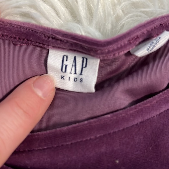 GAP kids Purple Velvet Top 8 - Picture 4 of 5